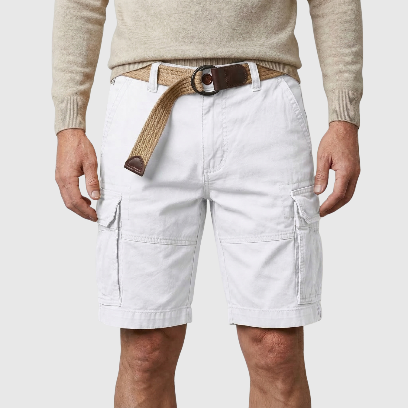 Short cargo homme multi-poches coupe droite short utilitaire été