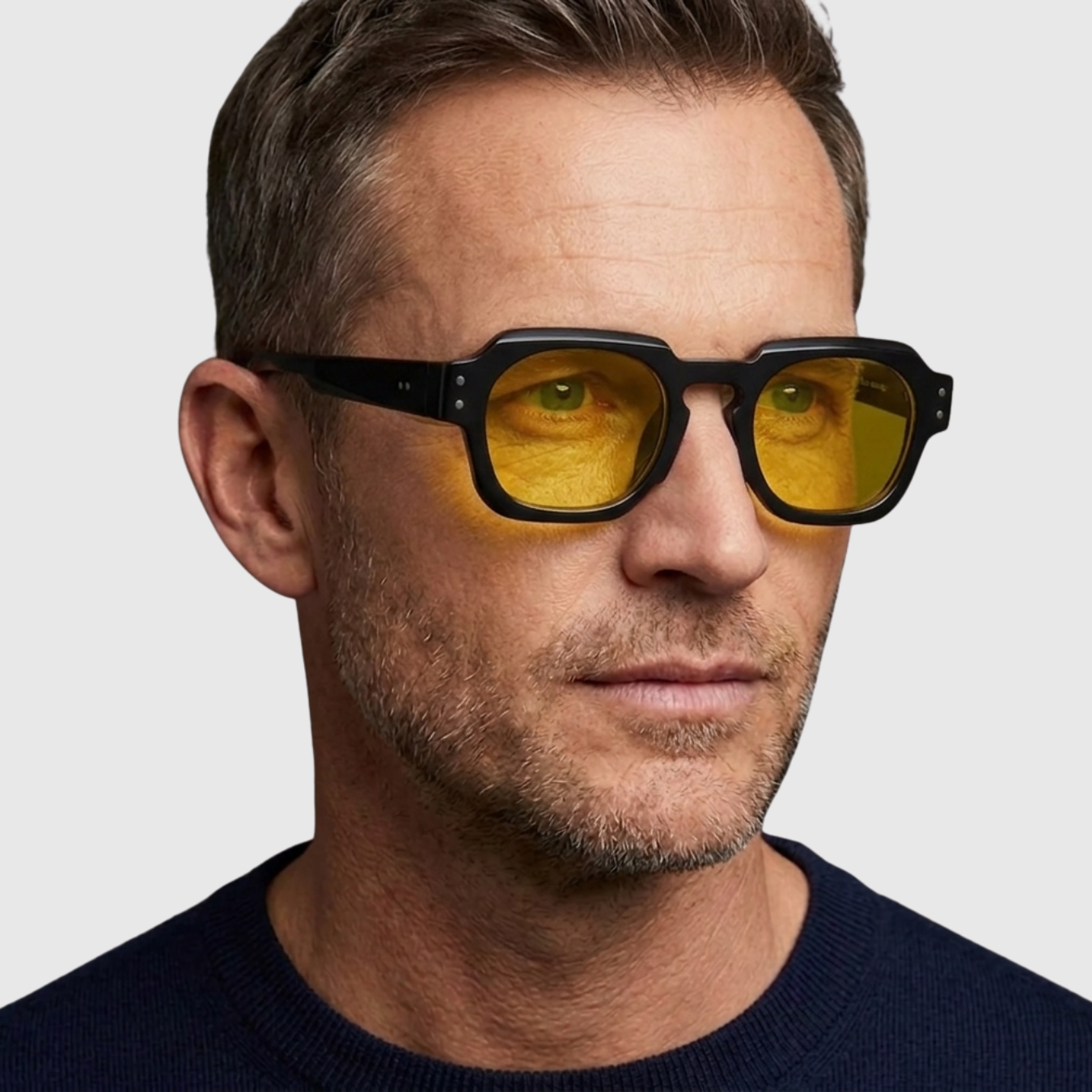 Lunettes de soleil carrées protection UV monture épaisse style luxe