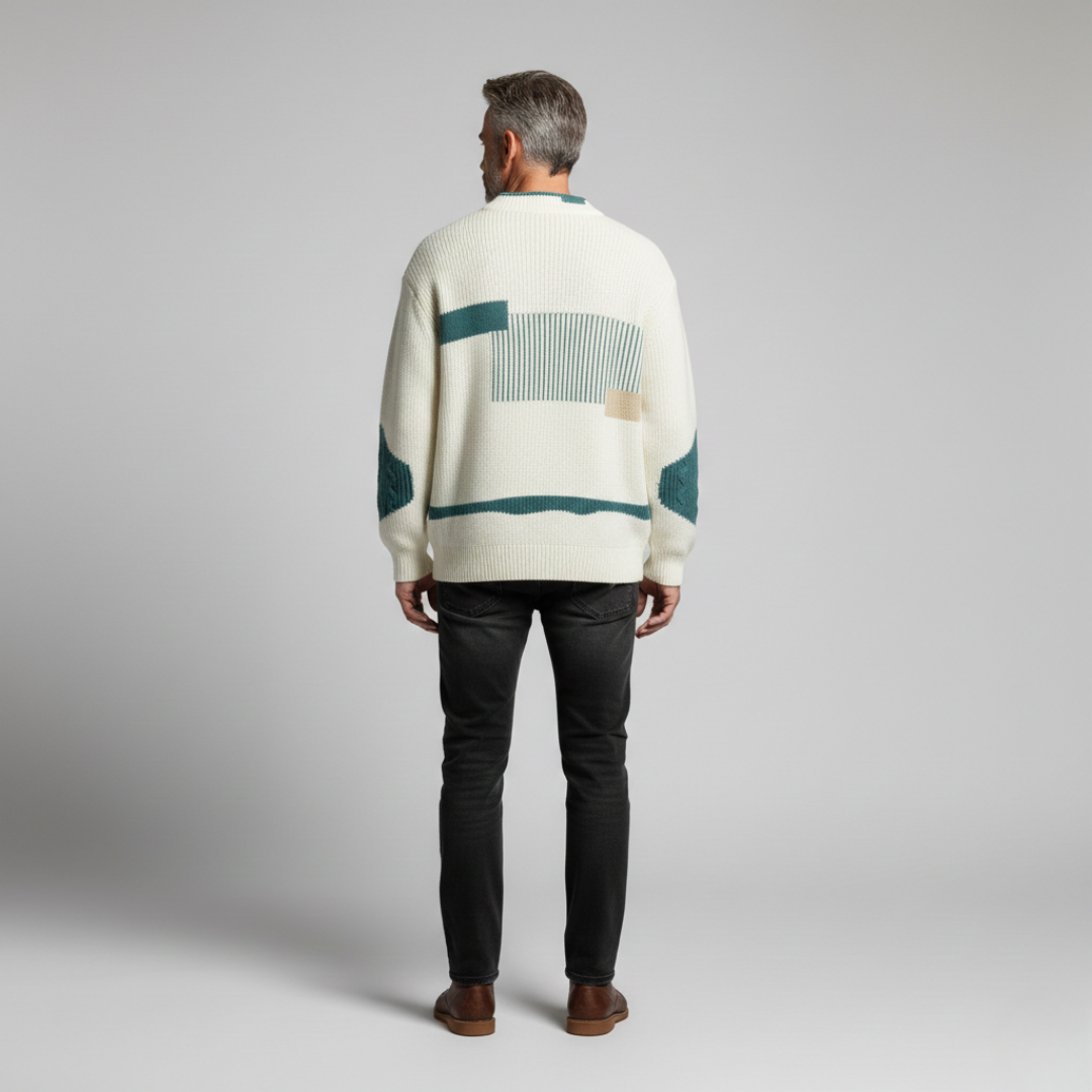 Pull en maille patchwork
