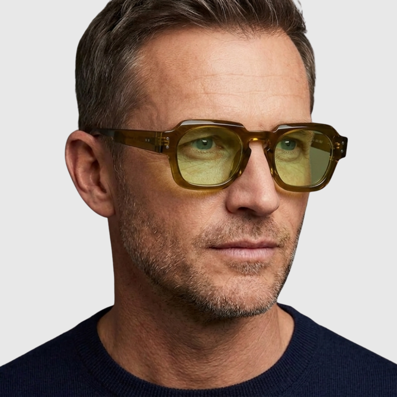 Lunettes de soleil carrées protection UV monture épaisse style luxe