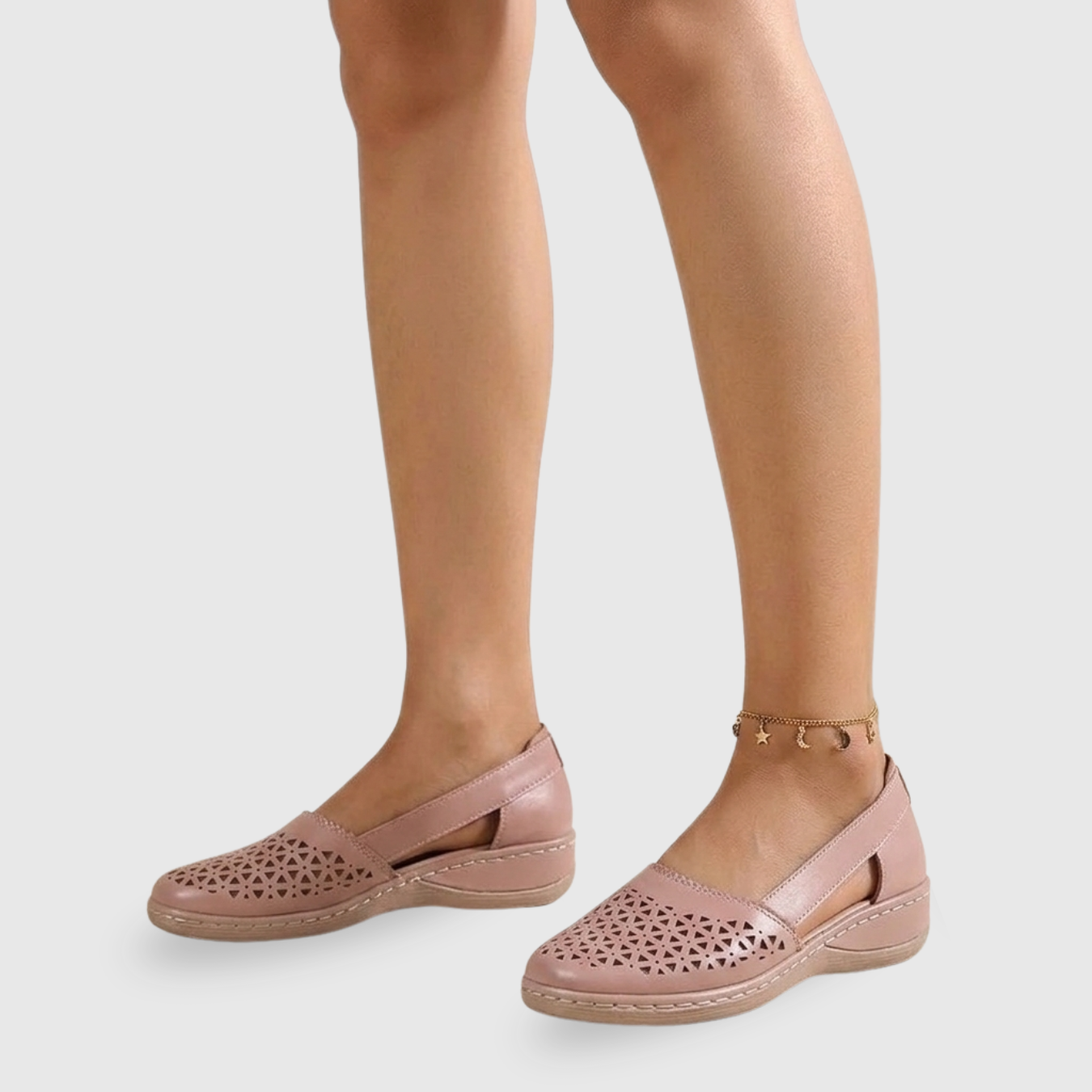 Mocassins femme ajourés semelle compensée confort marche