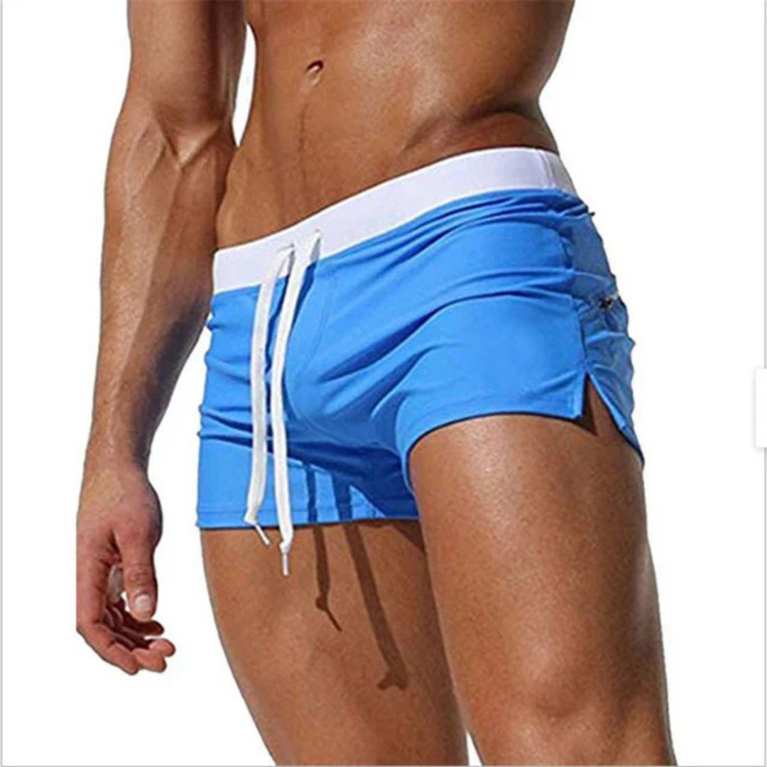 Short de bain homme léger séchage rapide cordon