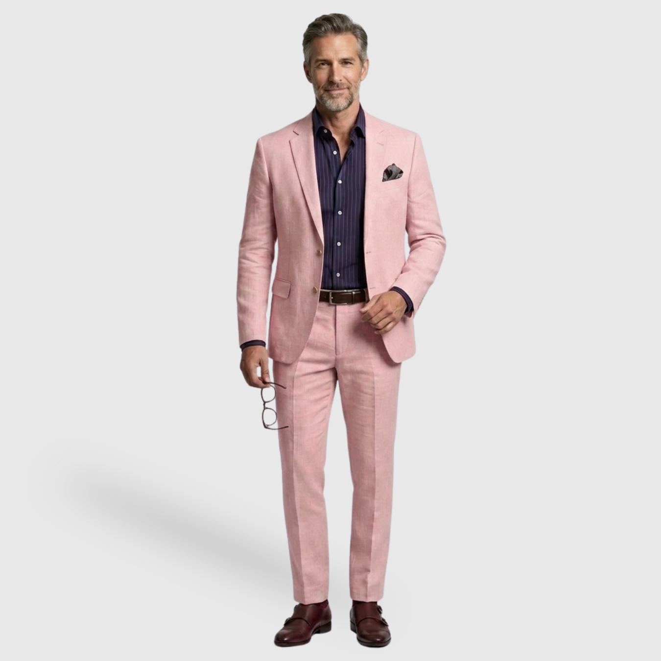 Costume homme deux pièces coupe ajustée veste simple boutonnage