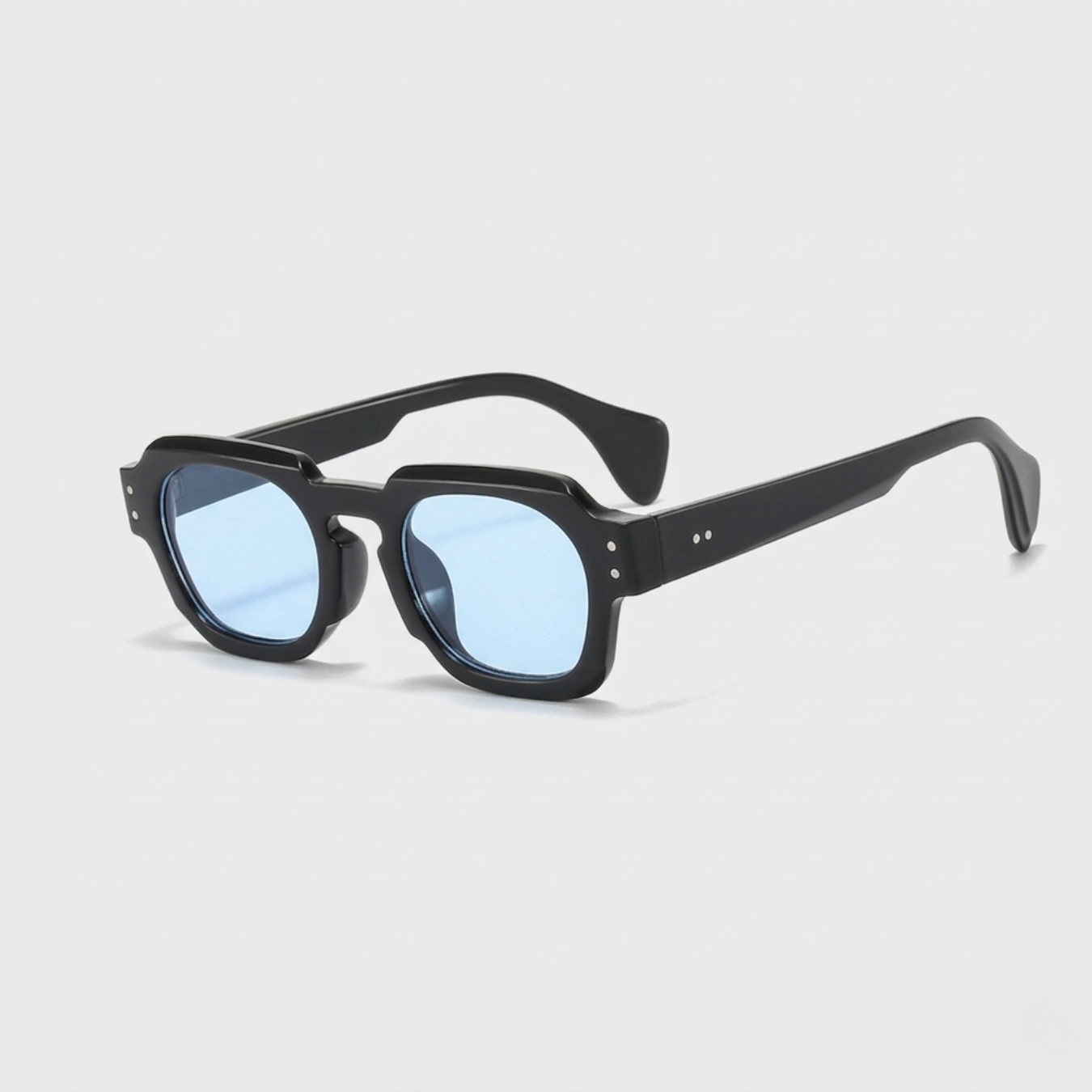 Lunettes de soleil carrées protection UV monture épaisse style luxe