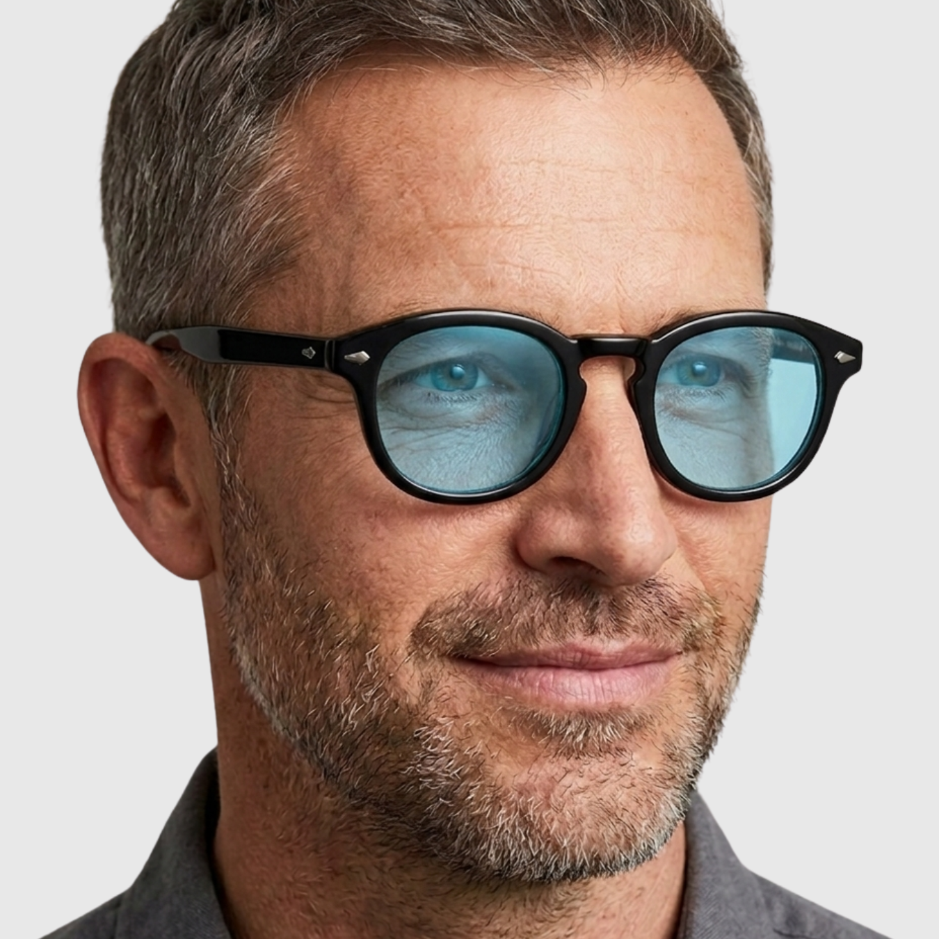 Lunettes de soleil homme rondes verres teintés