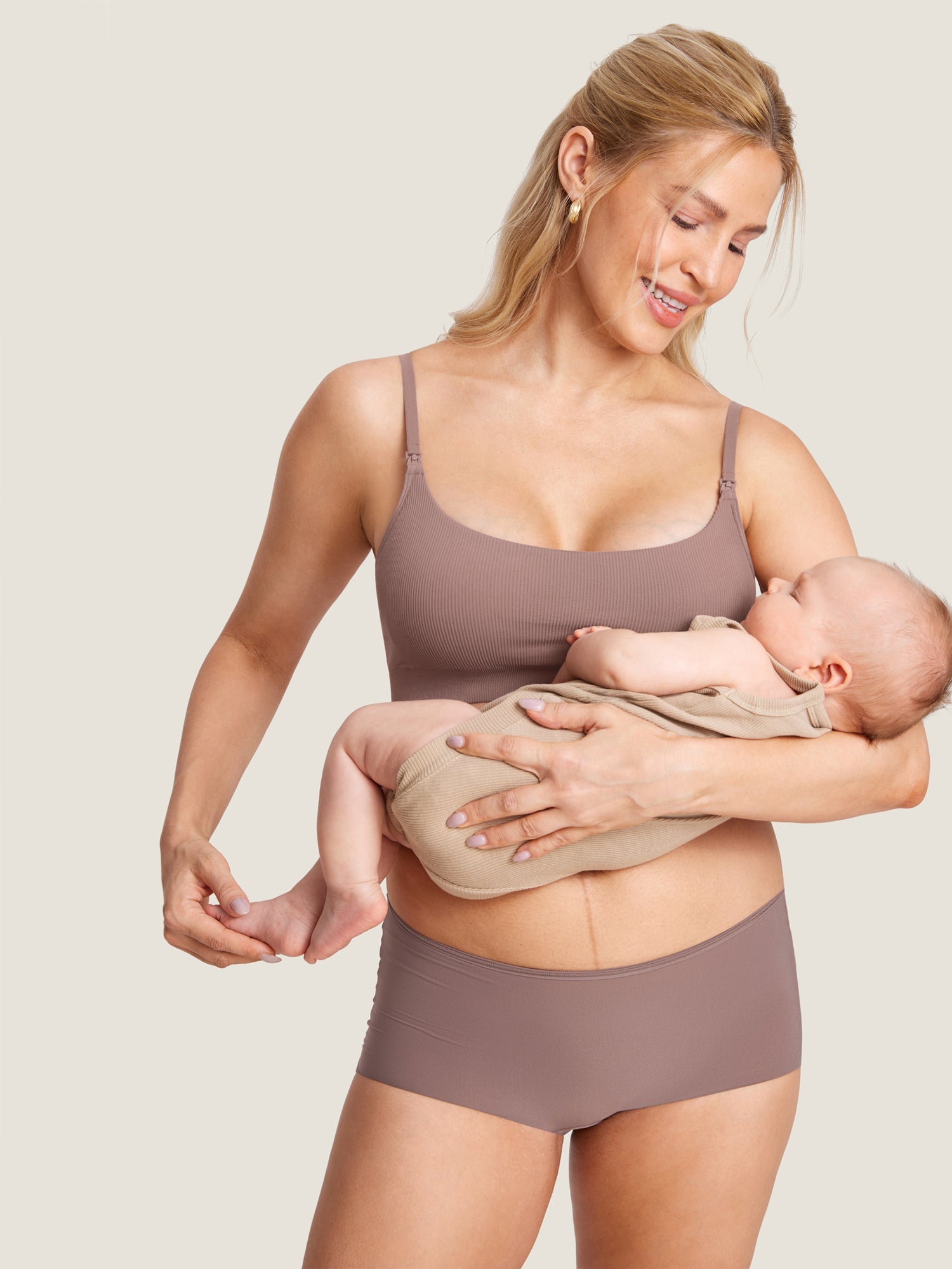 Brassière Allaitement Côtelée Confort Nuit Sans Armature