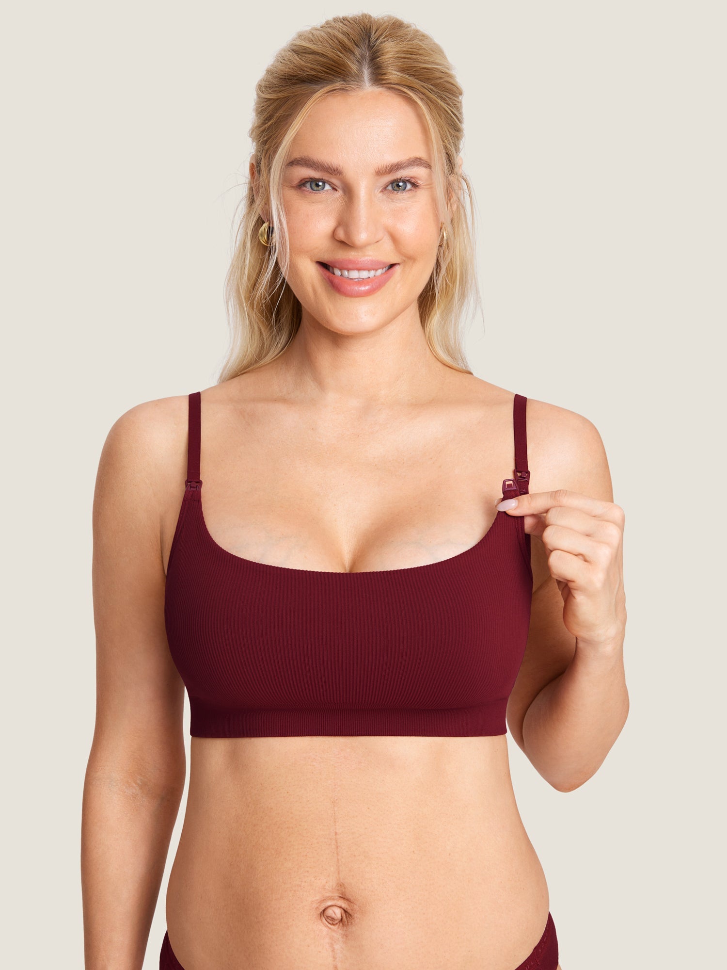 Brassière Allaitement Côtelée Confort Nuit Sans Armature