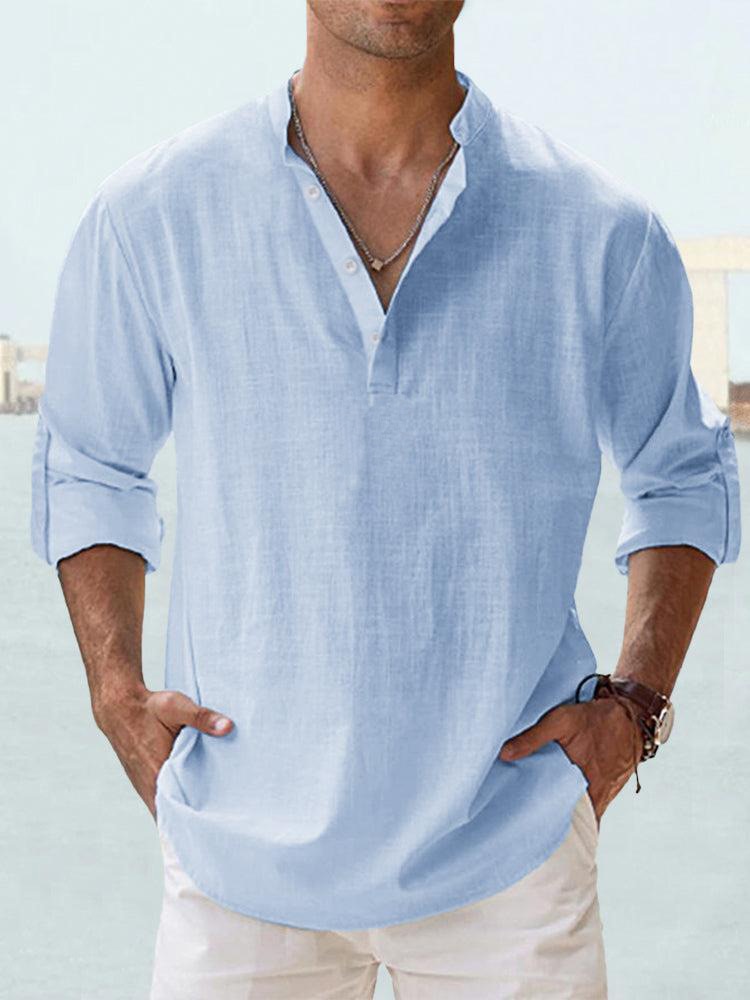 Chemise Homme Légère Manches Longues Été Casual
