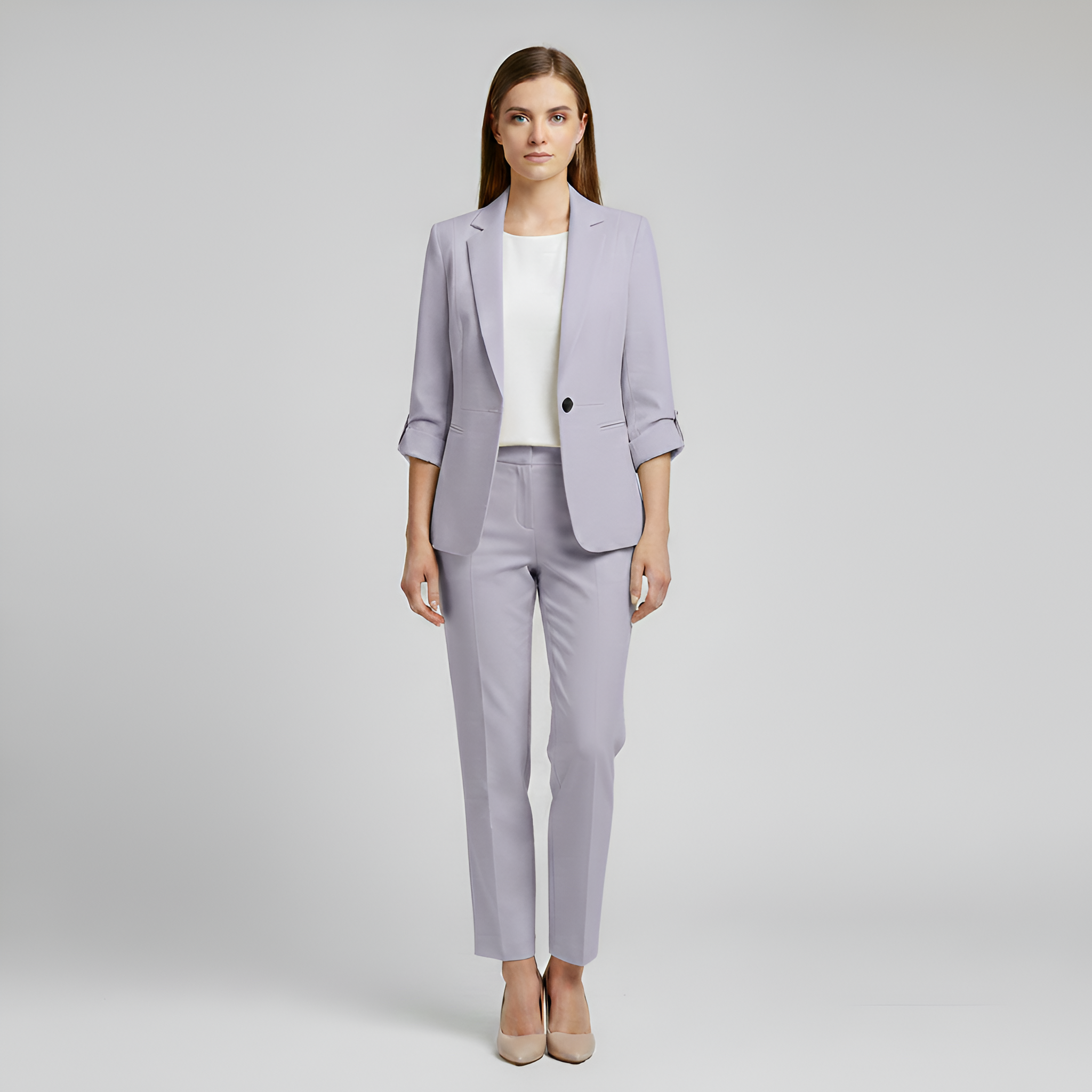Ensemble femme blazer et pantalon tailleur élégant
