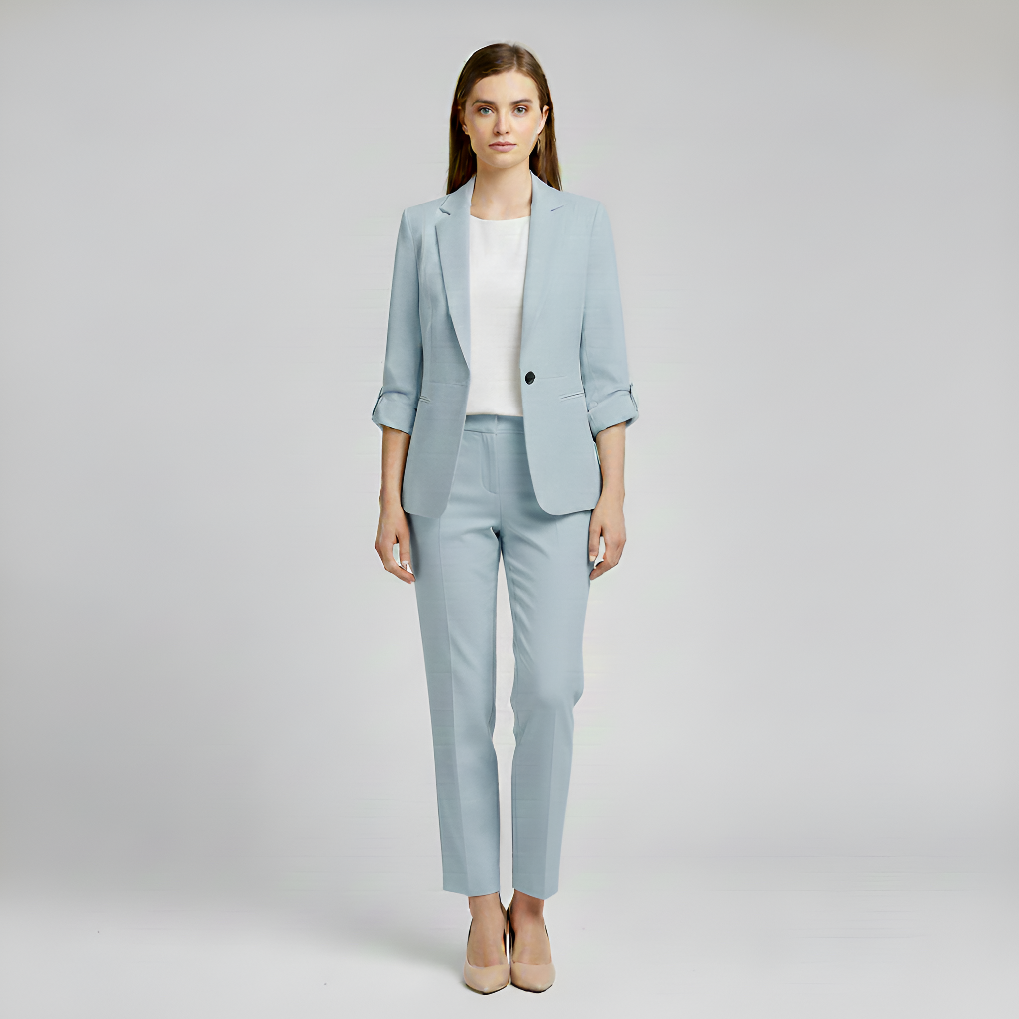 Ensemble femme blazer et pantalon tailleur élégant