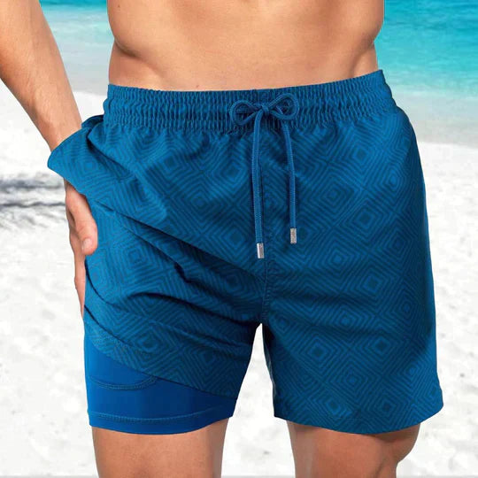 Short de Bain Homme Doublure Compression Sport Plage