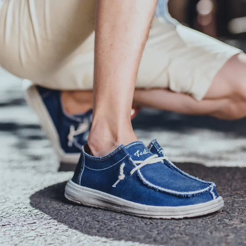 Chaussures Homme Slip-On Tissu Souple Légères Confort Casual