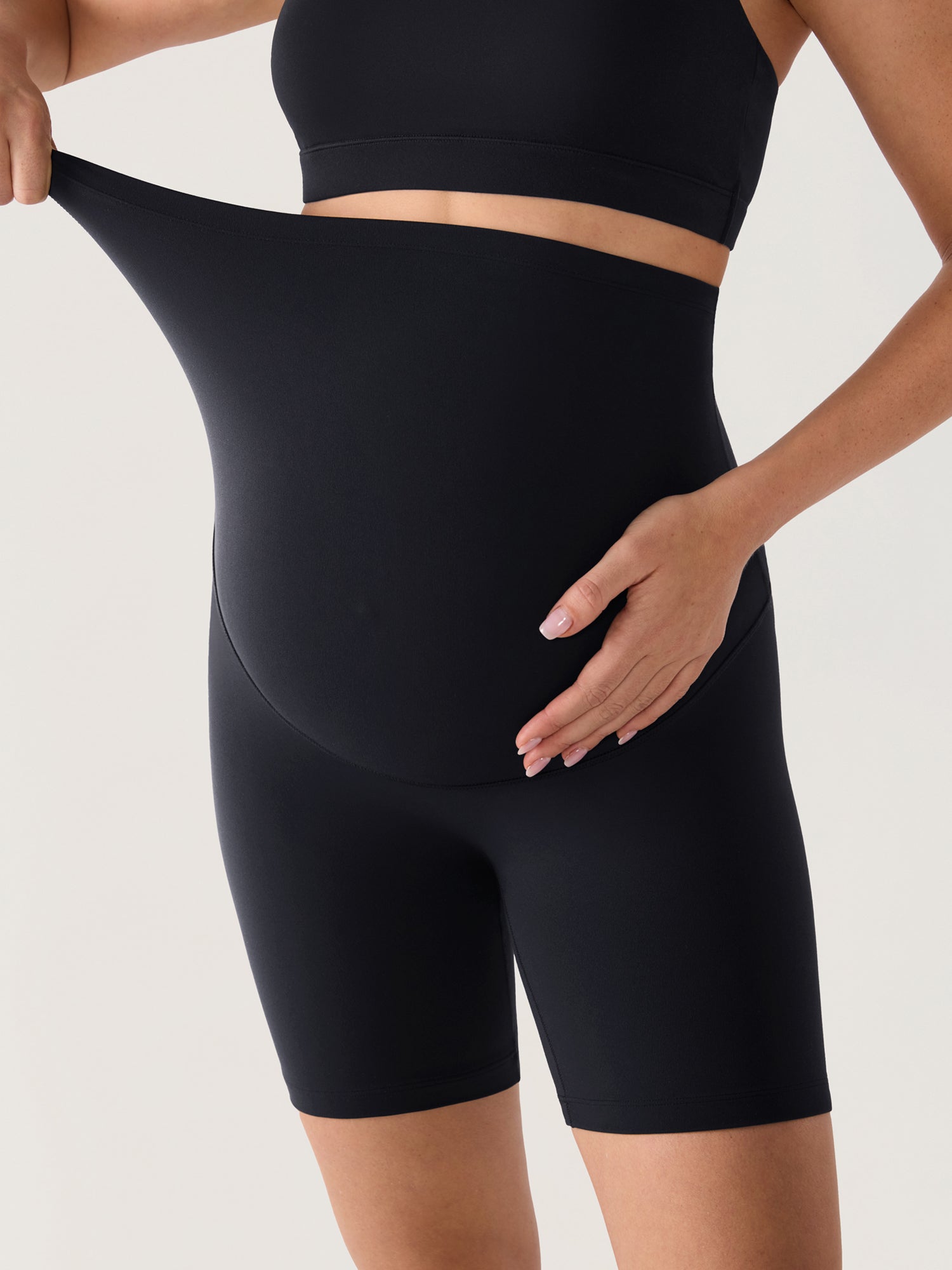 Short Maternité Femme Sans Couture Avant Taille Haute