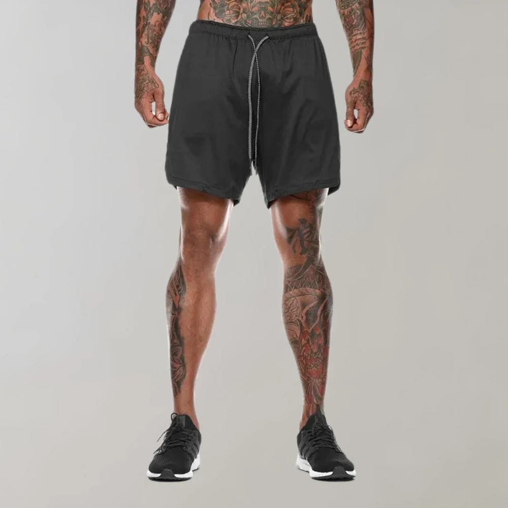 Short Sport Homme Double Épaisseur Poche Latérale