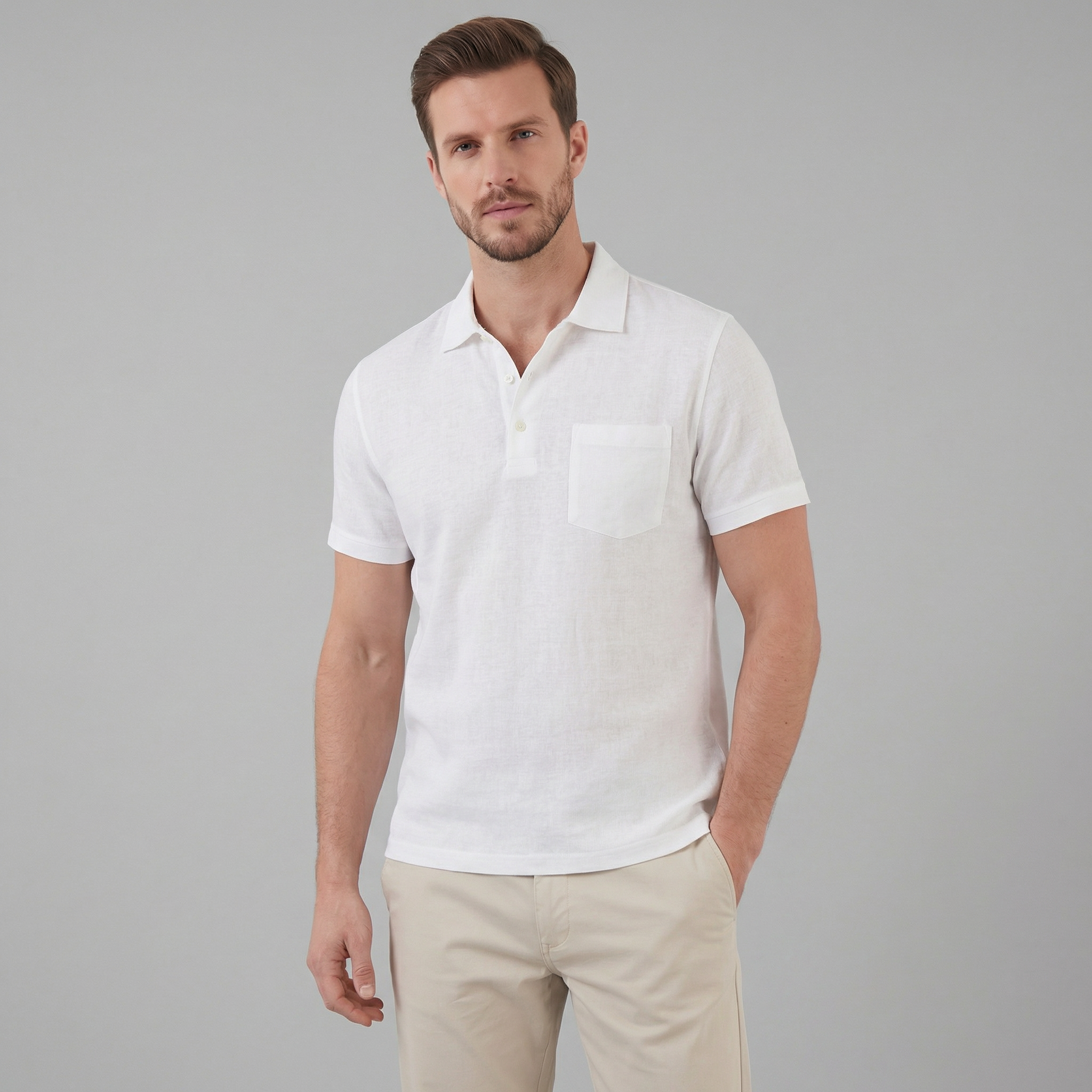Haut polo été | vêtement maille fluide