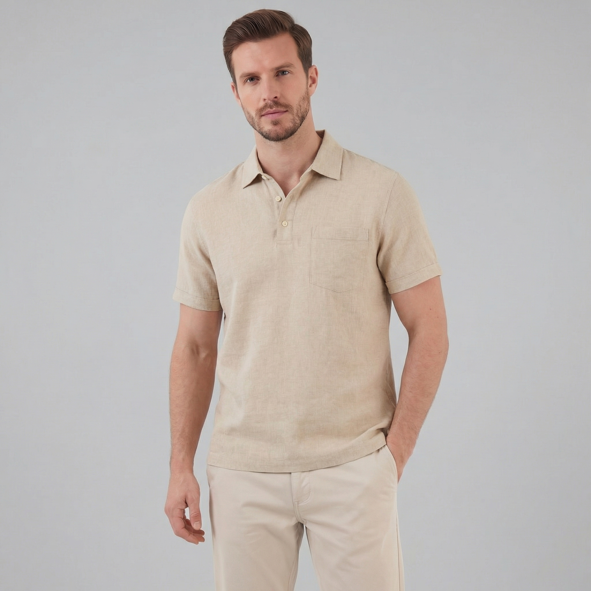 Haut polo été | vêtement maille fluide