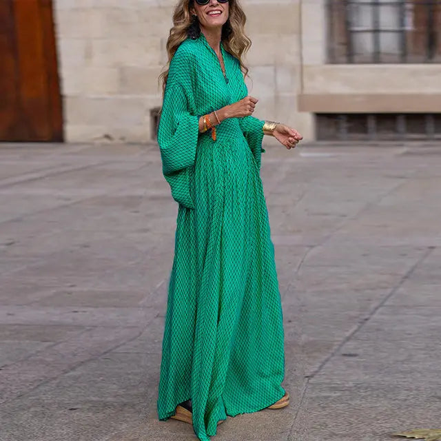 Robe Maxi Femme Imprimée Longue Casual Été