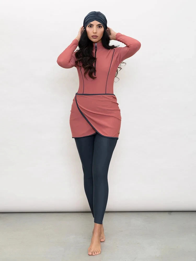 Burkini femme manches longues hijab sport séchage rapide UPF50+