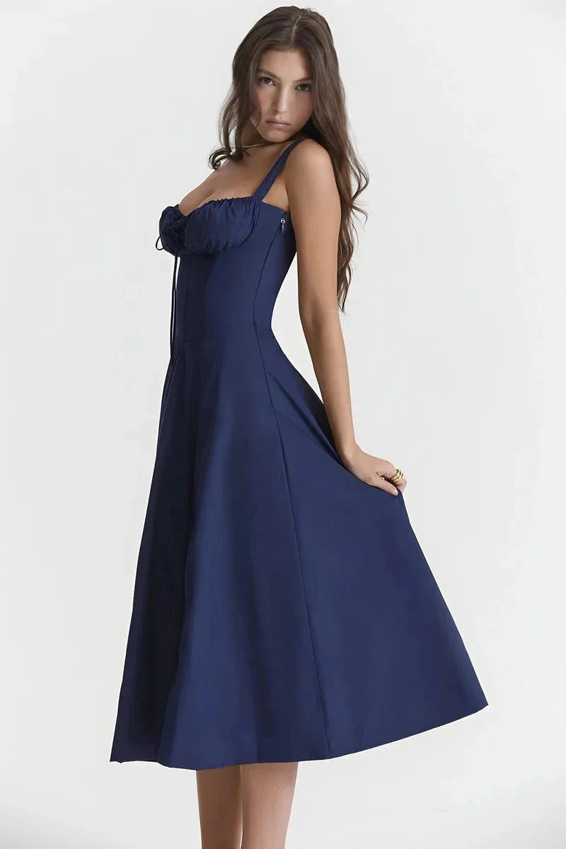 Robe Femme Corsage Nœud Imprimé Floral Printemps Été