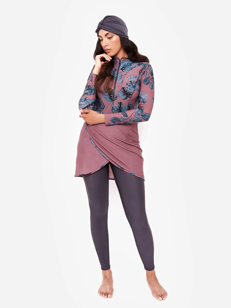 Burkini femme manches longues hijab sport séchage rapide UPF50+