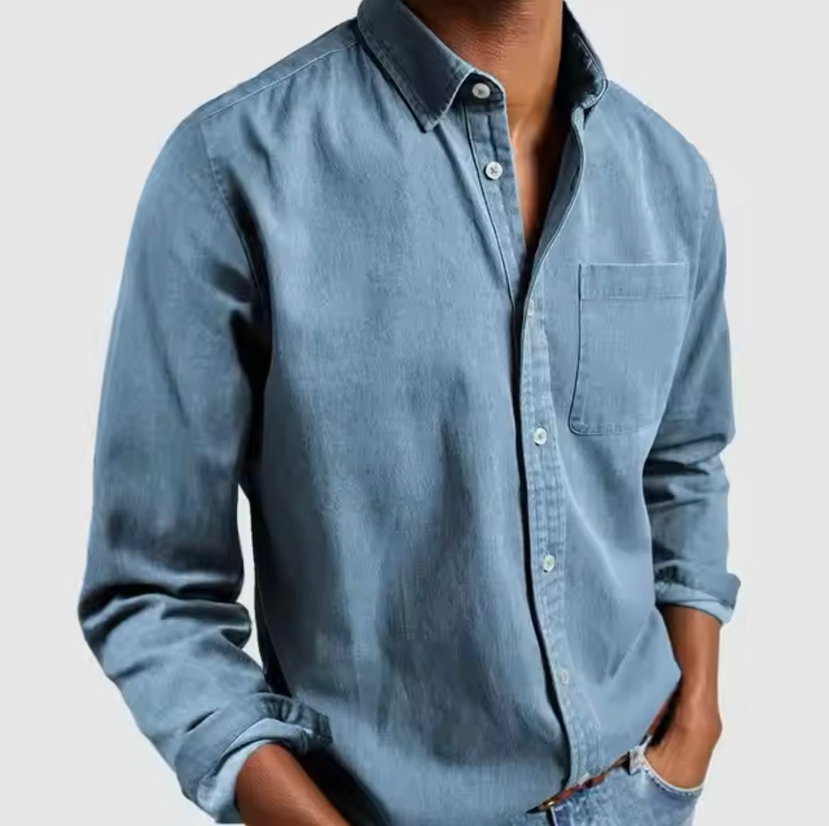 Chemise Homme Coupe Régulière Col Classique Boutons