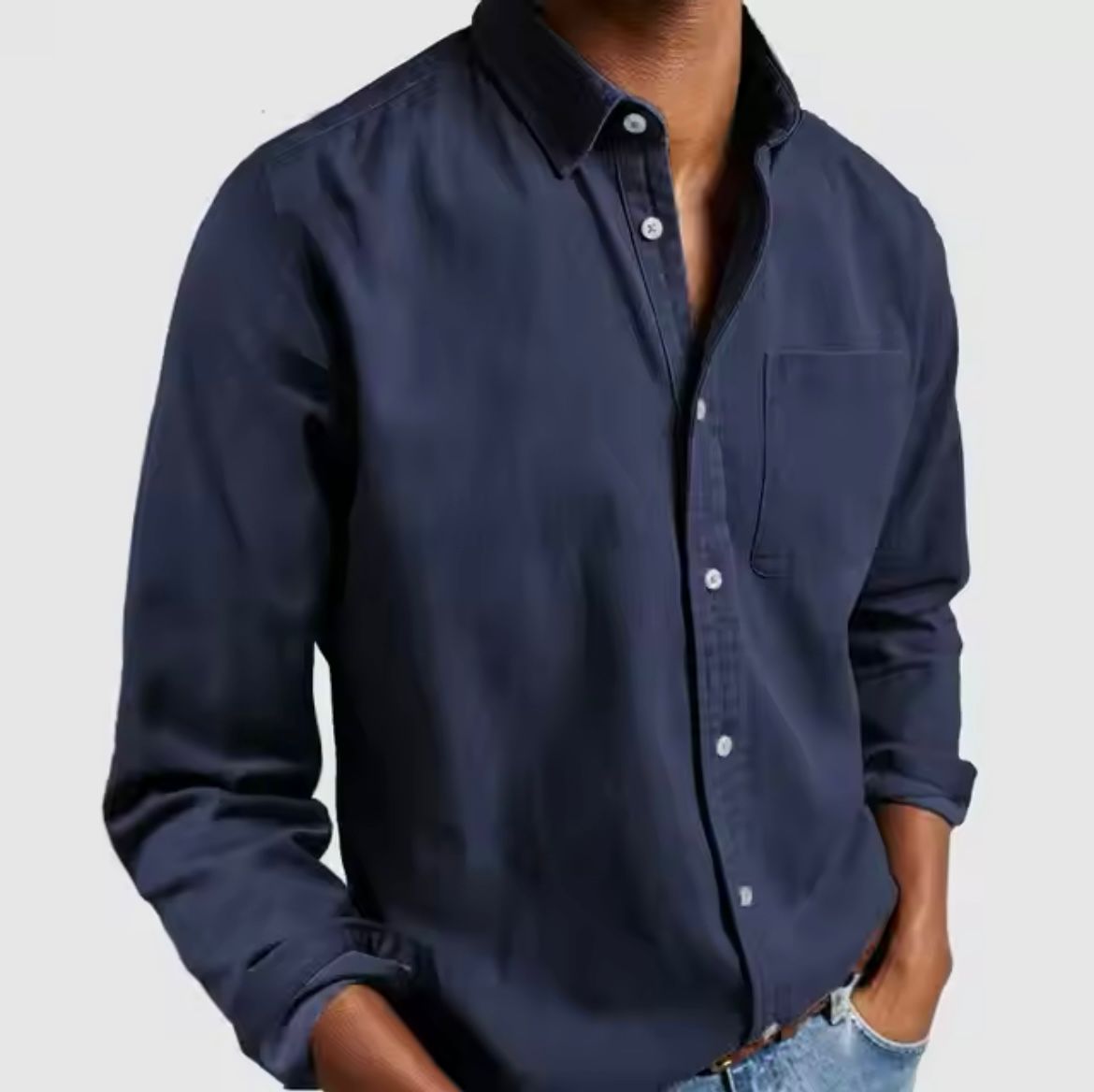 Chemise Homme Coupe Régulière Col Classique Boutons