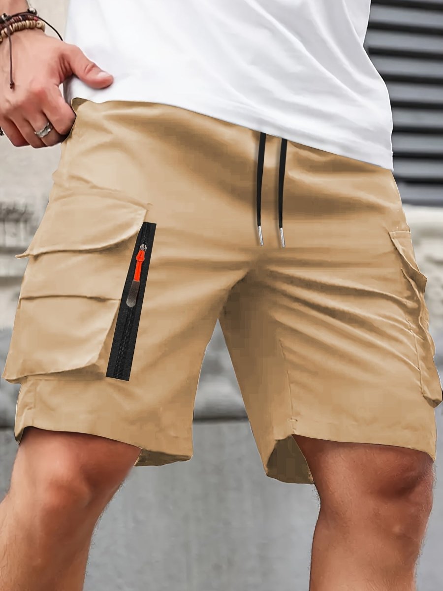 Short cargo léger homme poches zippées outdoor randonnée