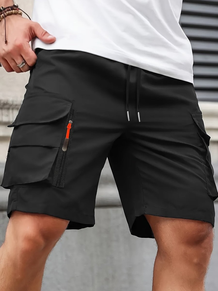 Short cargo léger homme poches zippées outdoor randonnée