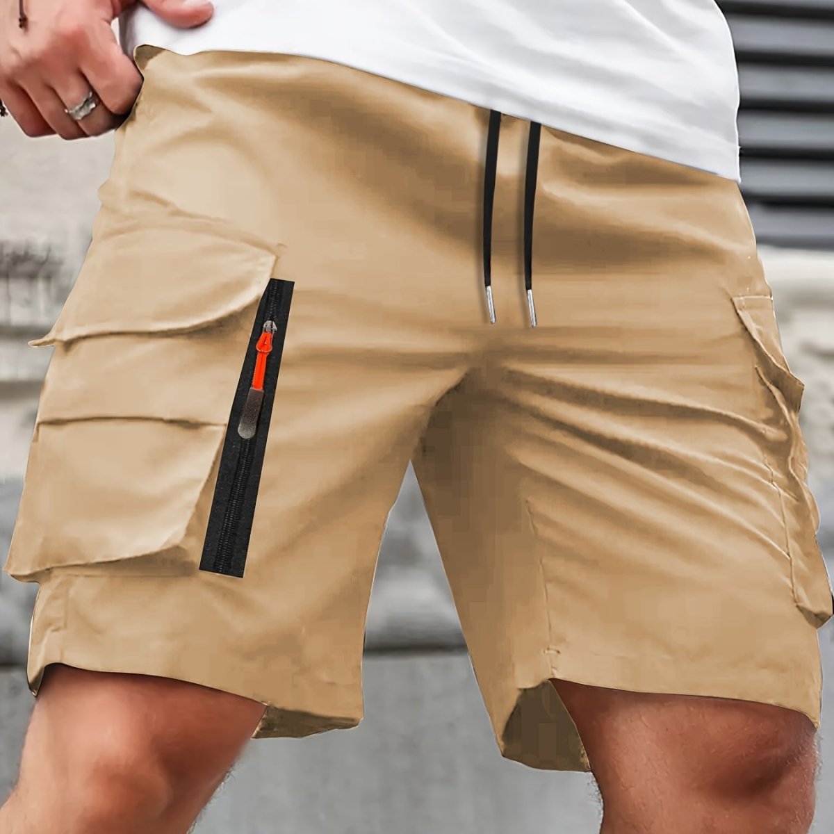 Short cargo léger homme poches zippées outdoor randonnée