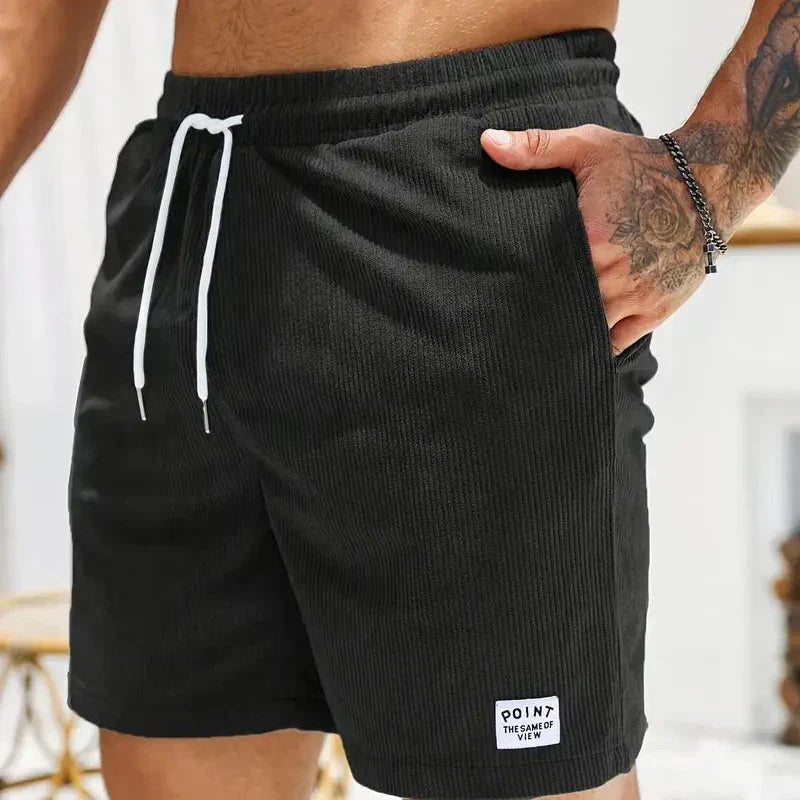 Haut short velours homme — vêtement décontracté d'été à lacet