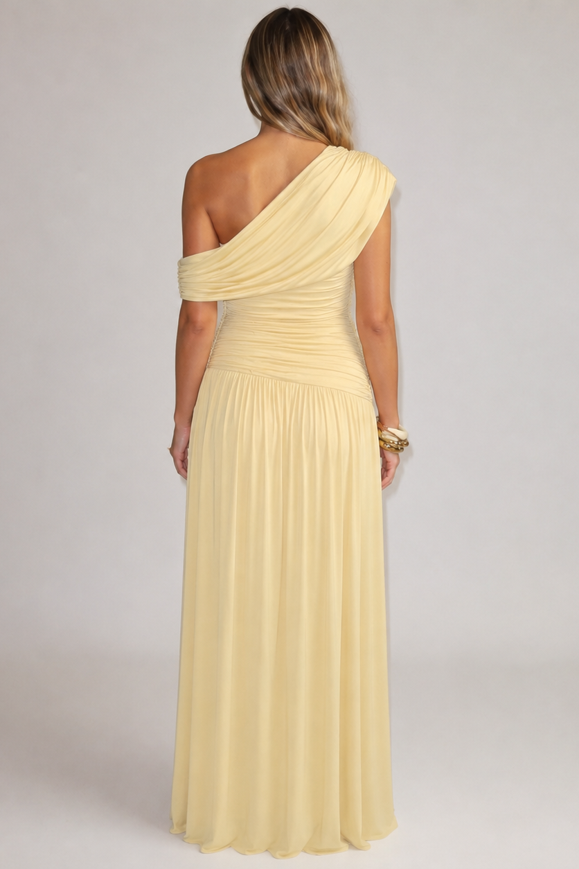 Robe Maternité Longue Asymétrique Élégante Grossesse