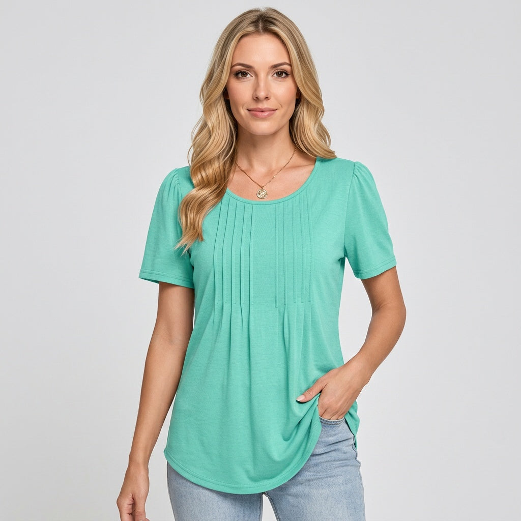 T-shirt Femme Col Rond Coupe Ample Imprimé Floral