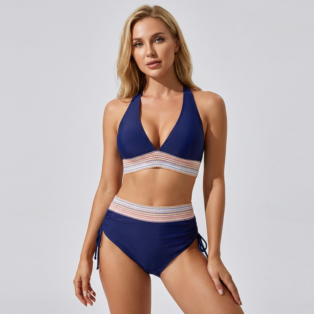 Bikini Gainant Femme Taille Haute Maintien Ventre Plat