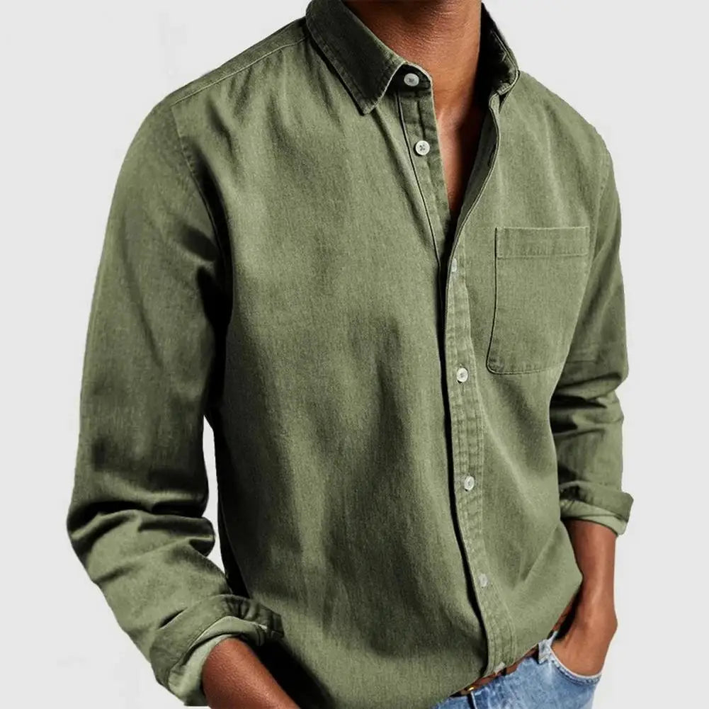 Chemise Homme Coupe Régulière Col Classique Boutons