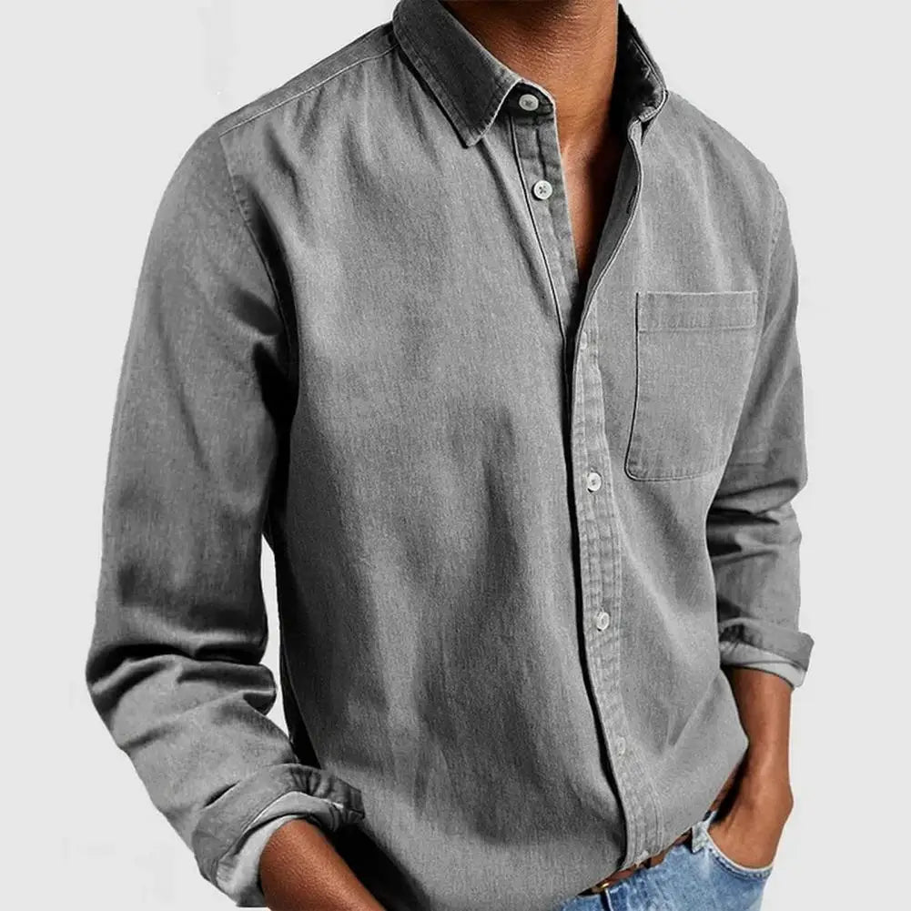 Chemise Homme Coupe Régulière Col Classique Boutons