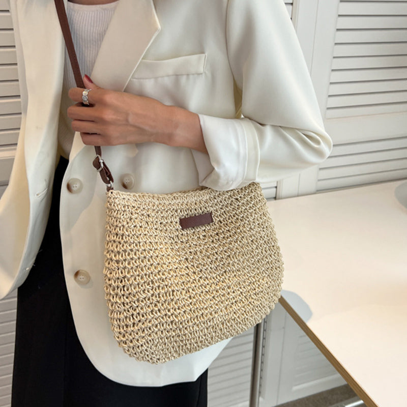 Grand sac à main bohème femme - cabas souple en maille - loisirs
