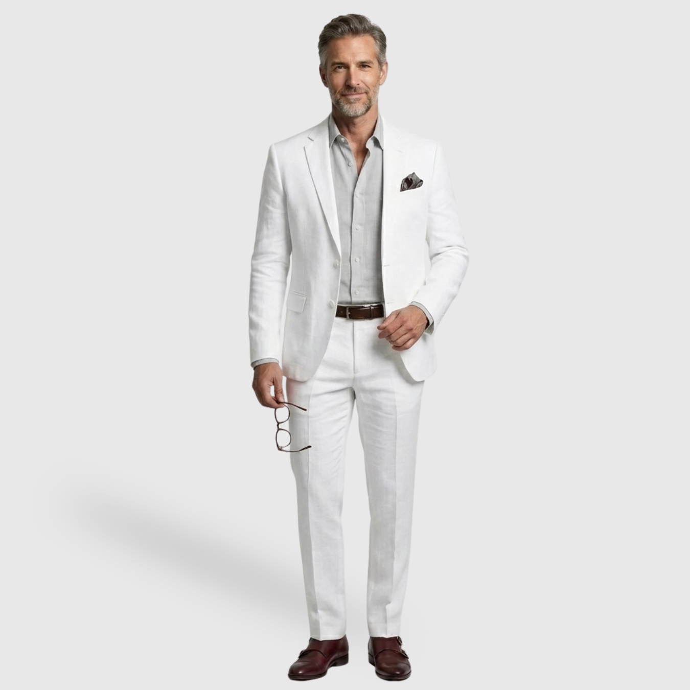 Costume homme deux pièces coupe ajustée veste simple boutonnage
