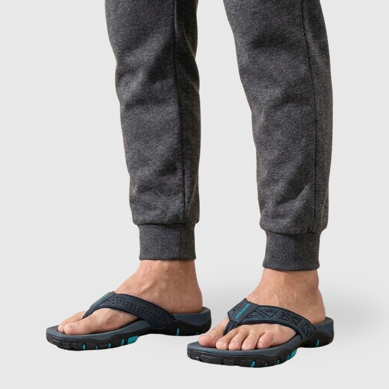 Tongs homme semelle ergonomique brides larges antidérapantes