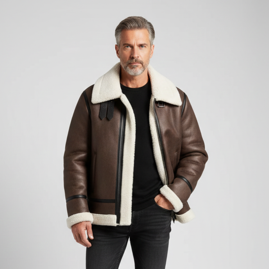 Blouson aviateur en cuir