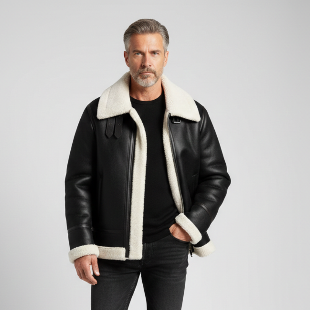 Blouson aviateur en cuir
