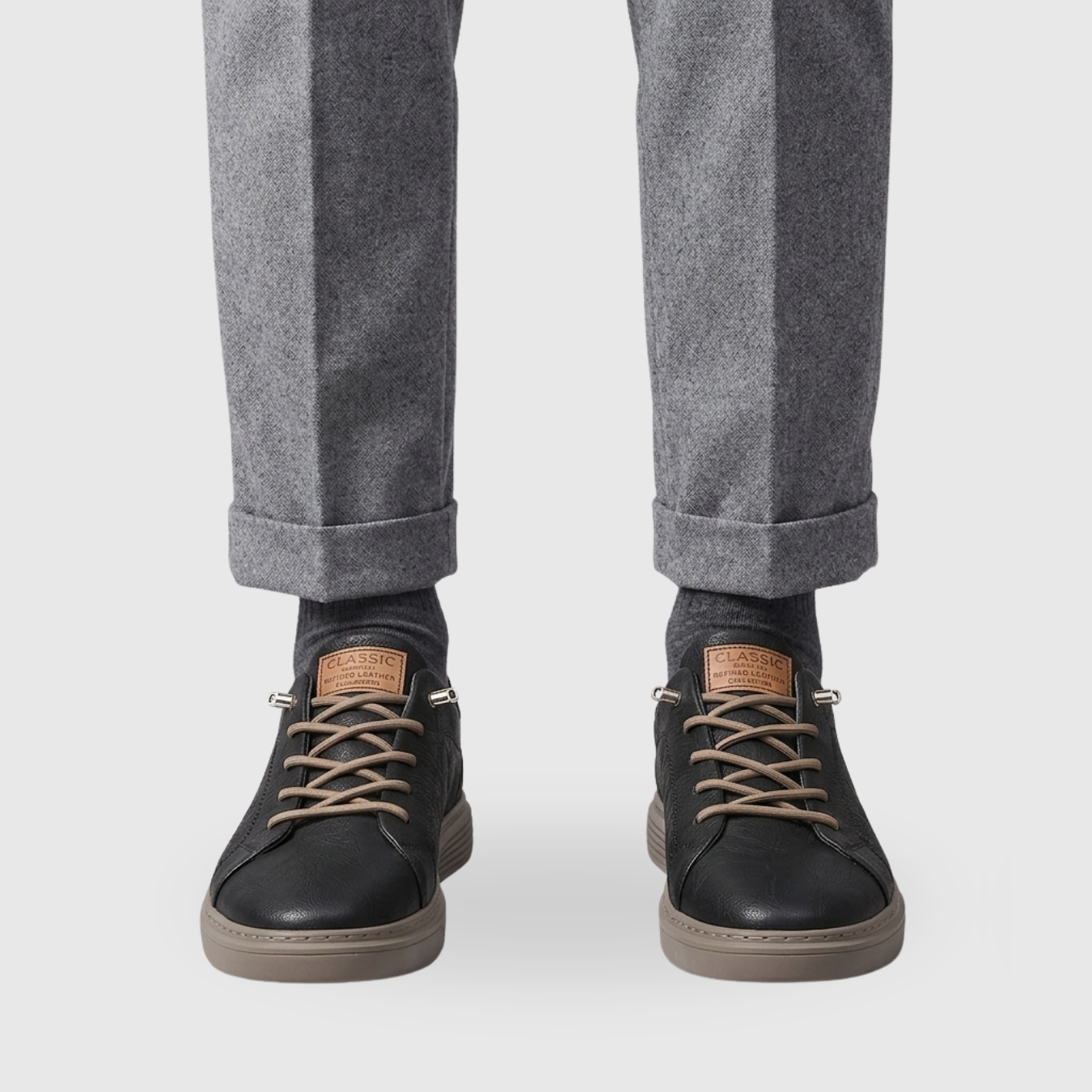 Baskets cuir homme à lacets style Oxford