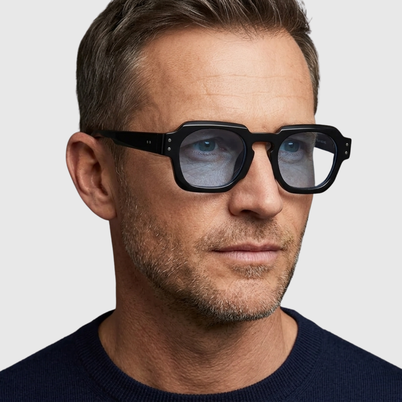 Lunettes de soleil carrées protection UV monture épaisse style luxe