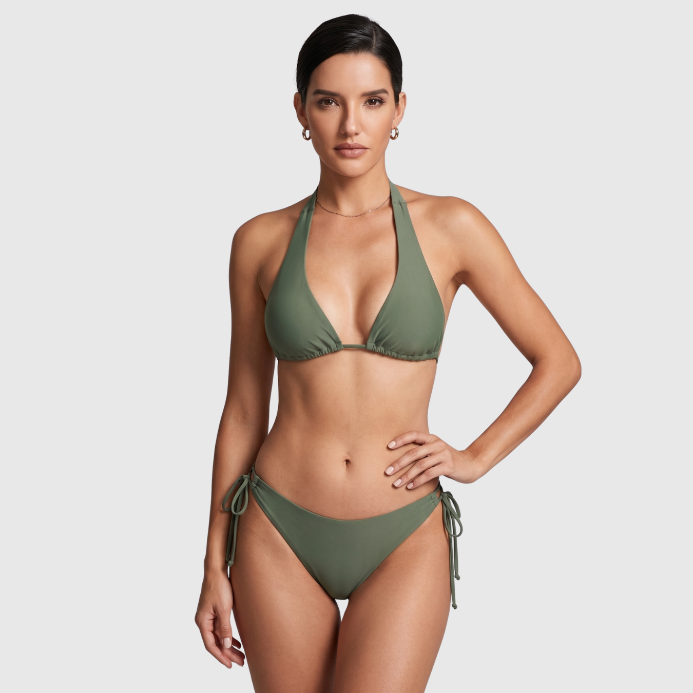 Bikini triangle femme deux pièces à nouer