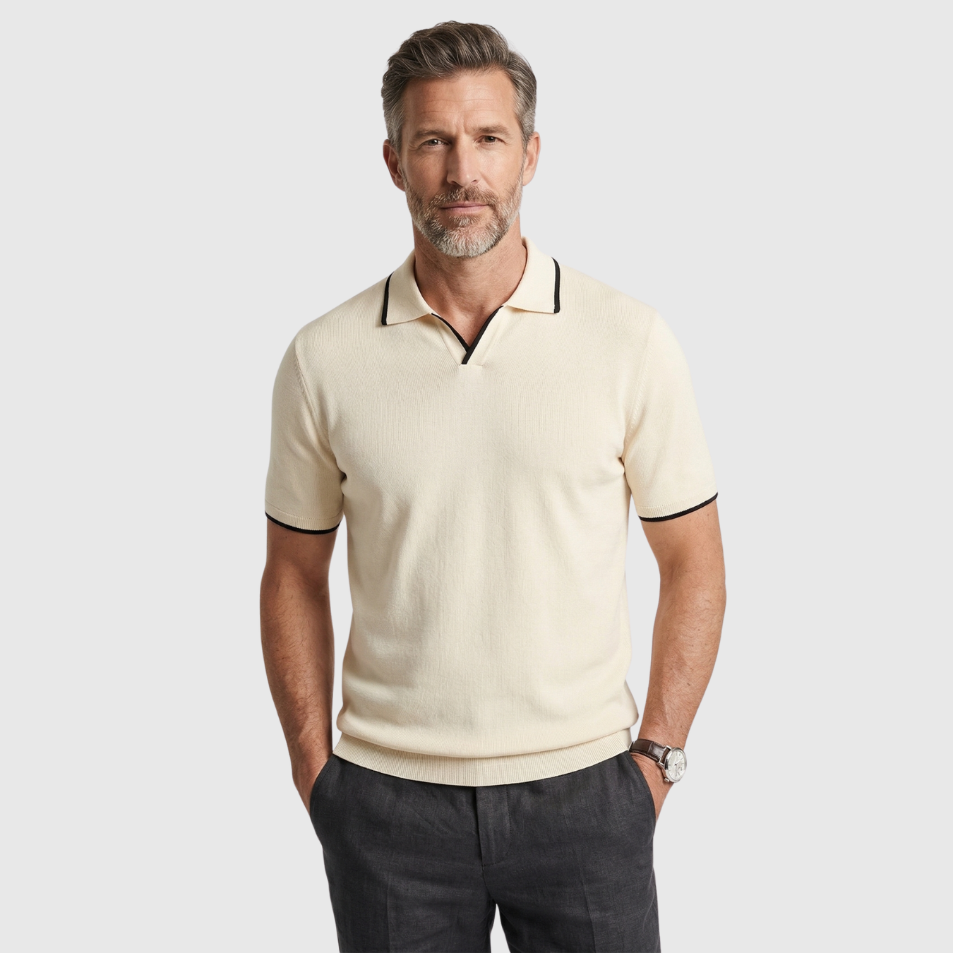 Polo femme sans manches coupe ajustée col polo sans boutons été