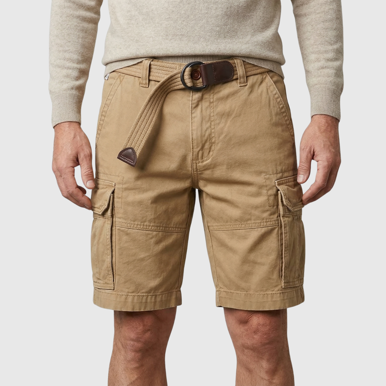 Short cargo homme multi-poches coupe droite short utilitaire été