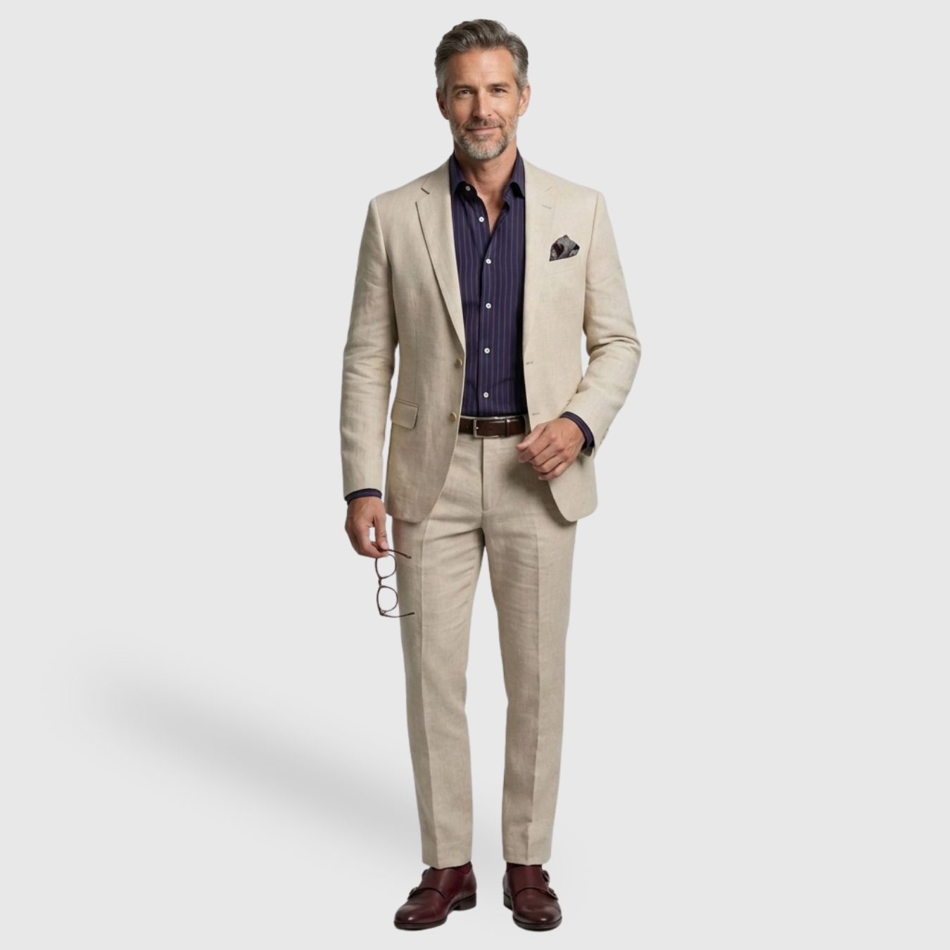 Costume homme deux pièces coupe ajustée veste simple boutonnage