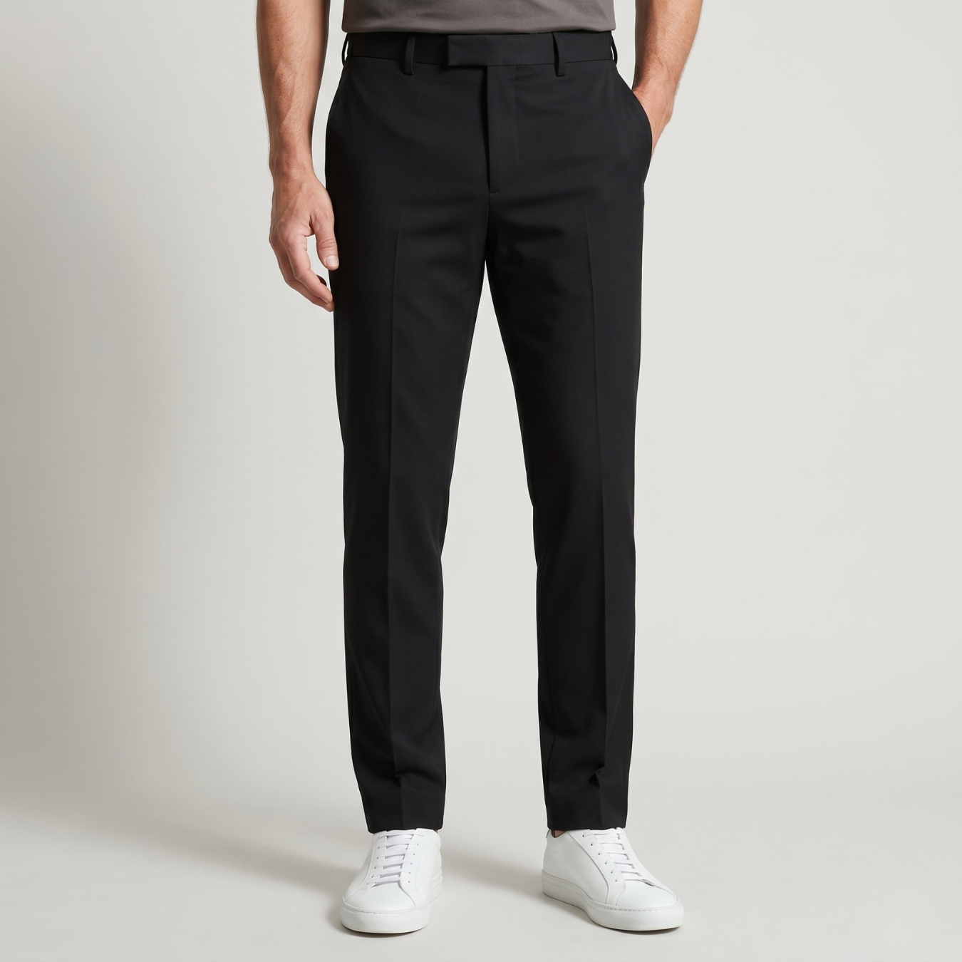 Pantalon homme stretch coupe ajustée habillée