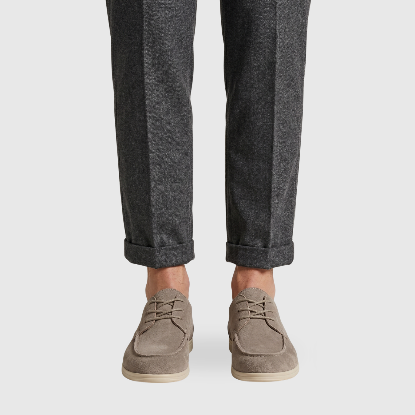 Chaussures homme en suédine à lacets semelle souple
