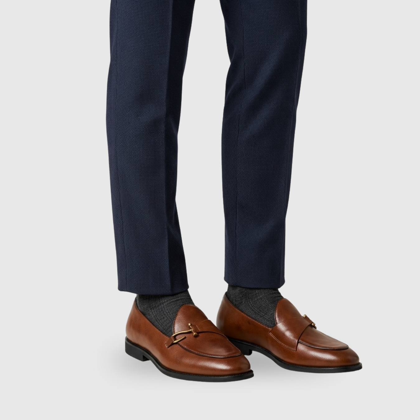 Mocassins homme cuir à enfiler avec boucle semelle plate style classique