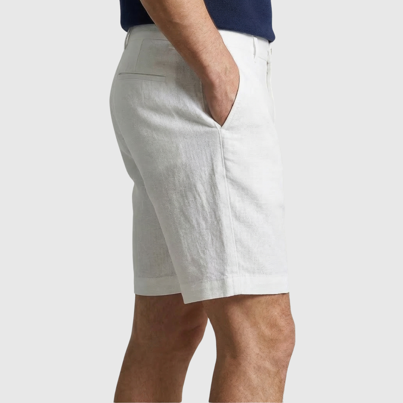 Short homme lin coupe décontractée taille élastique été léger